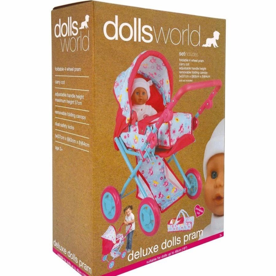 Doll Prams | * Dolls World Deluxe Dolls Pram