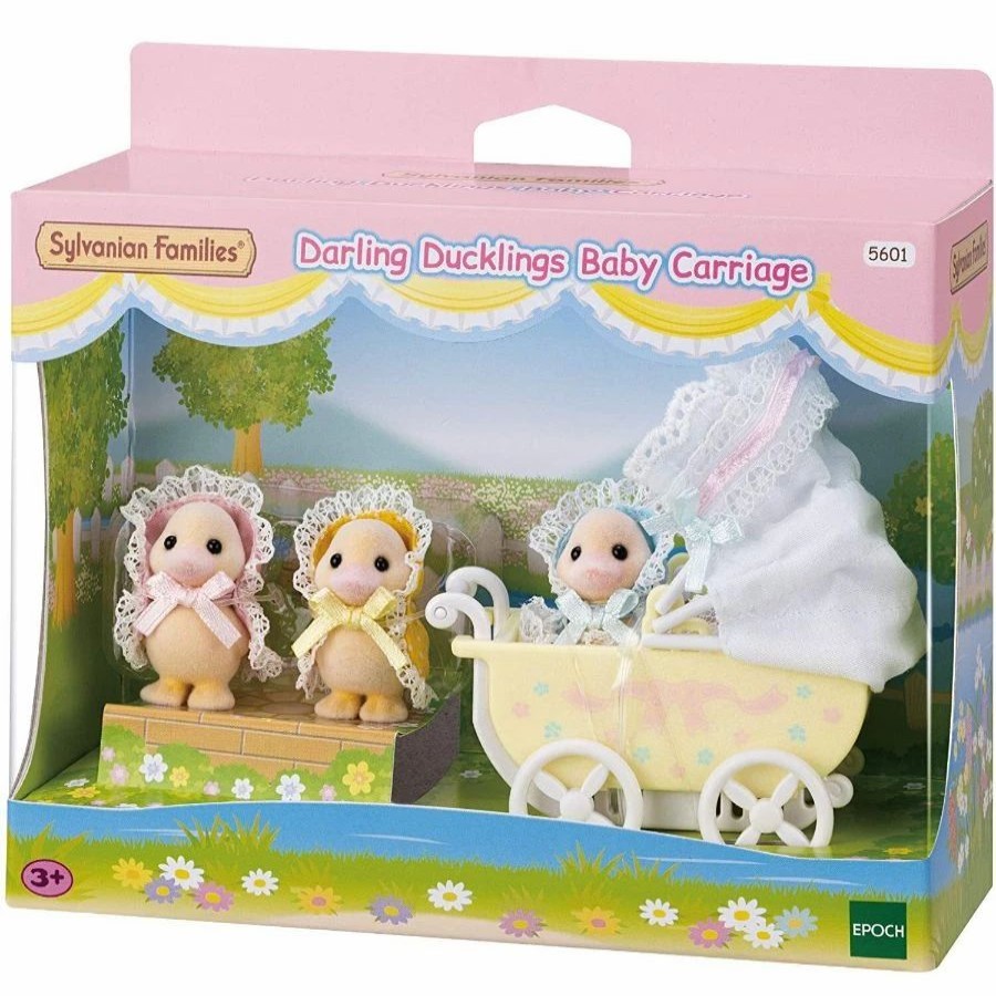 Animal & Pet Dolls | * Sylvanian Families Darling Duck Baby Carriage