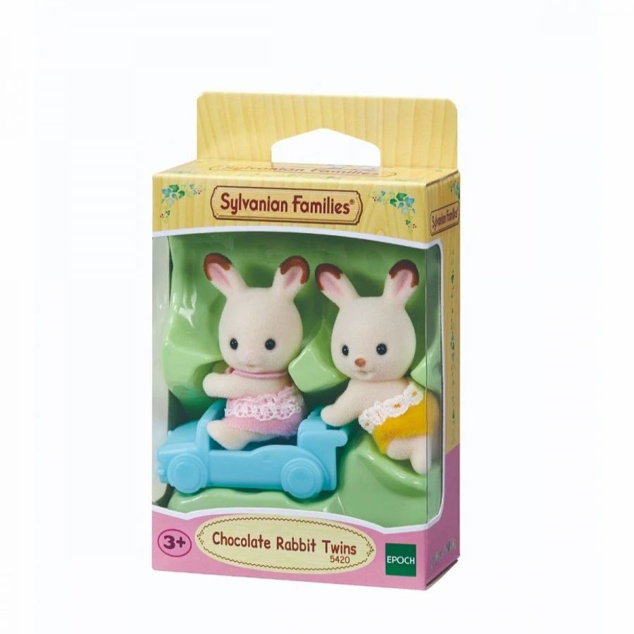 Animal & Pet Dolls | * Sylvanian Families Chocolate Rabbit Twins & Accessory