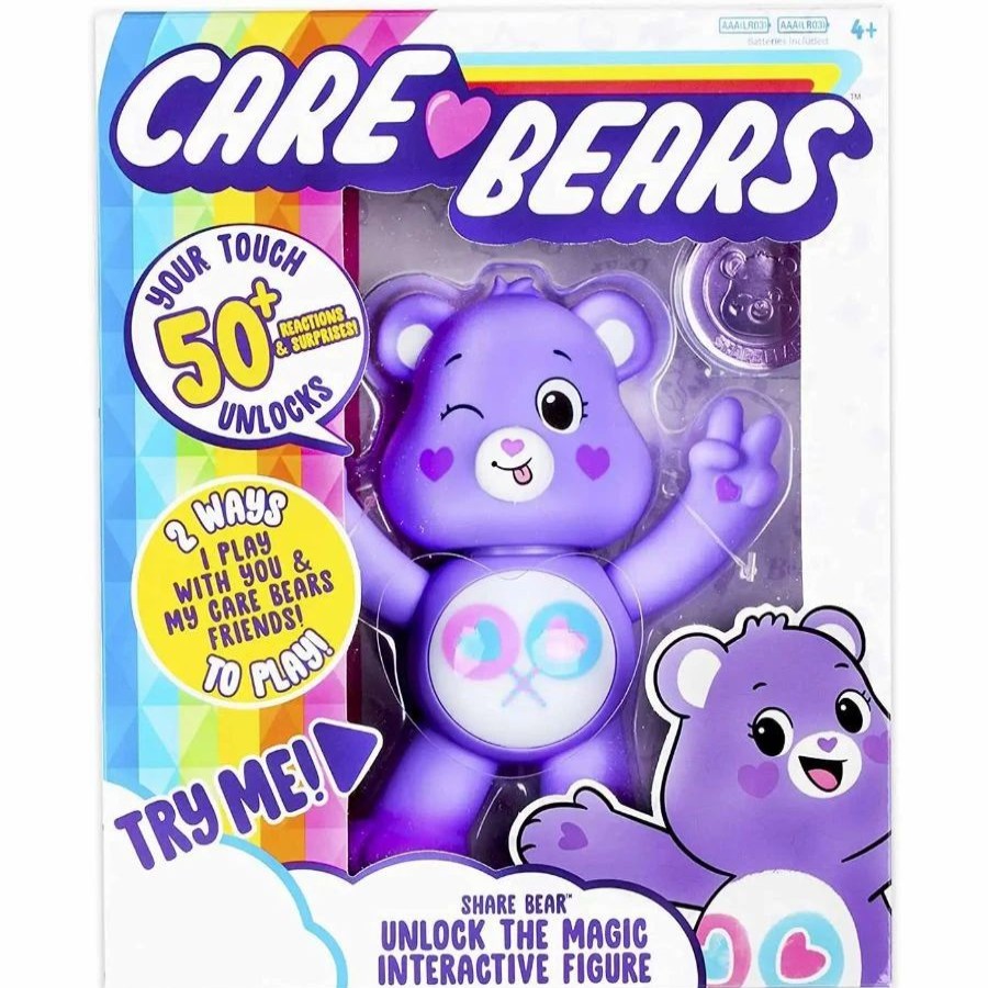 Animal & Pet Dolls | * Care Bears Care Bear Electronic Interactive Share Purple Bear