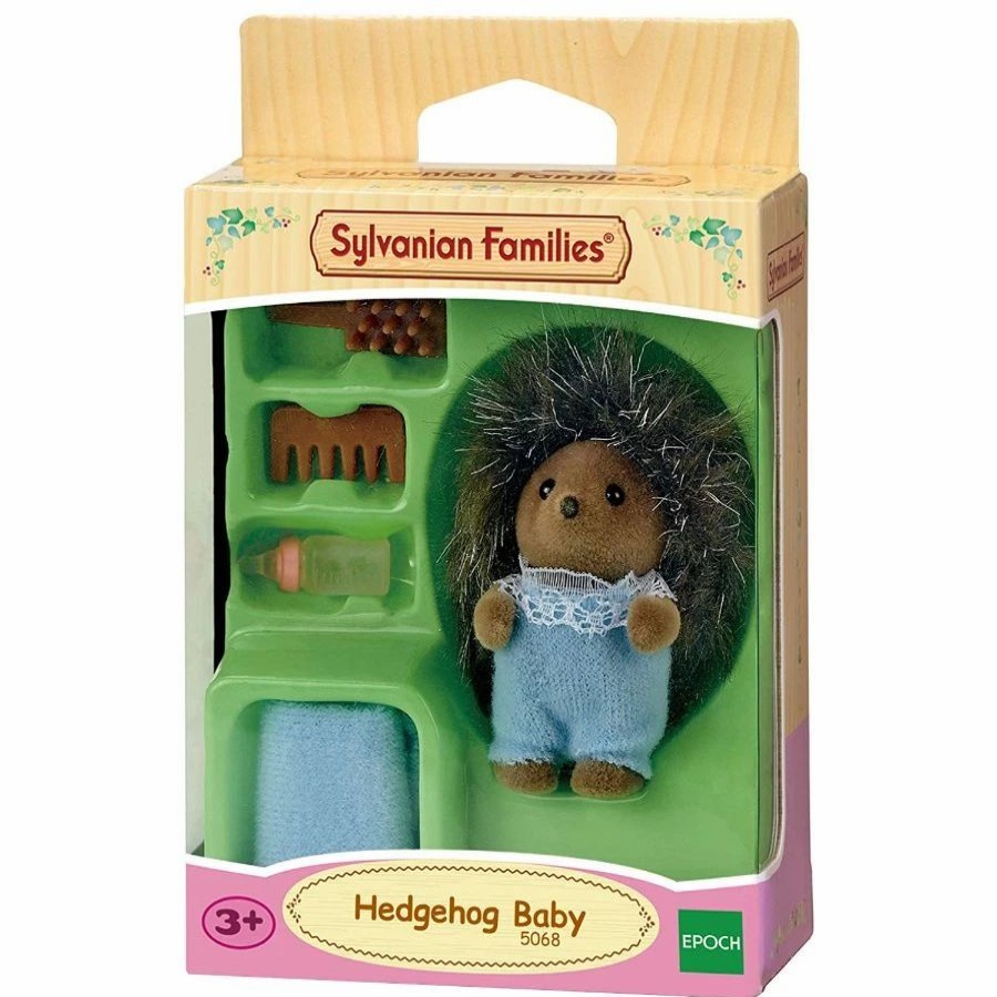 Animal & Pet Dolls | * Sylvanian Families Hedgehog Baby With Blanket