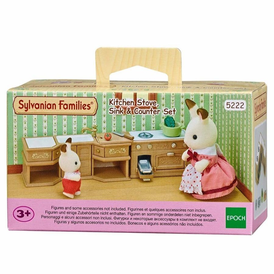 Animal & Pet Dolls | * Sylvanian Families Kitchen Stove Sink & Counter Set