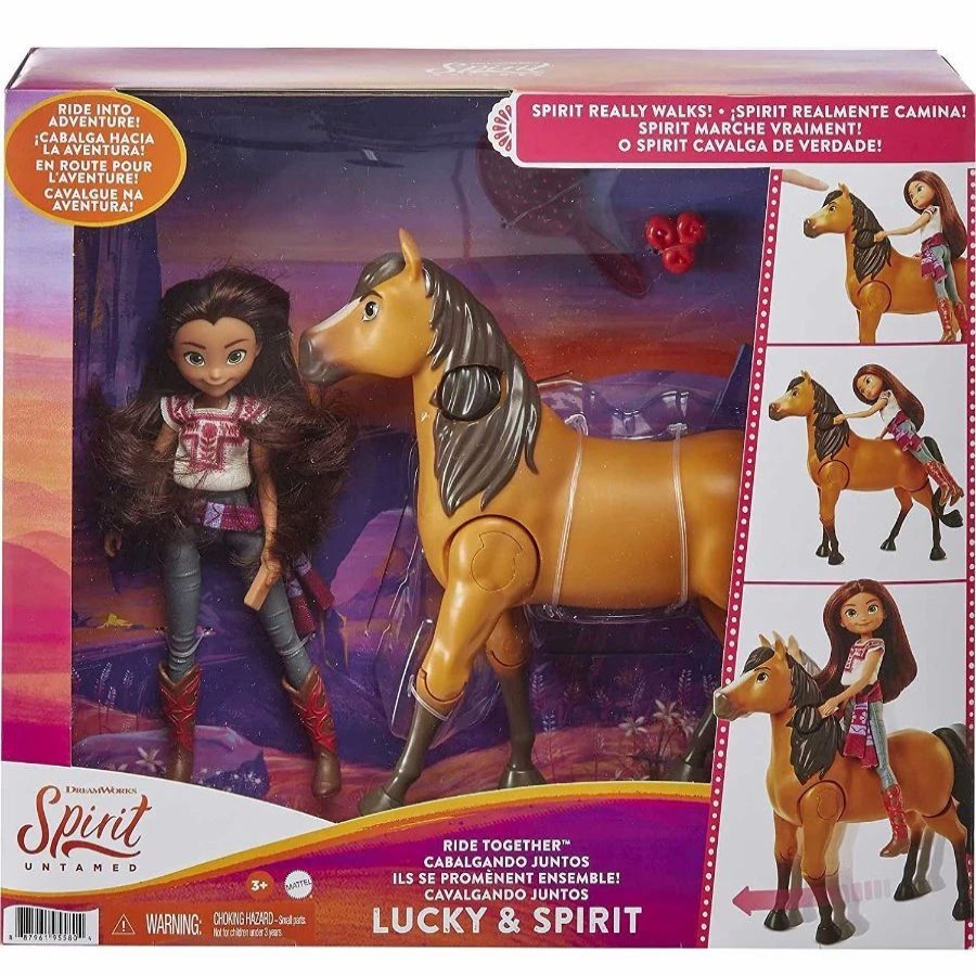 Animal & Pet Dolls | * Spirit Untamed Ride Together Lucky & Spirit Playset