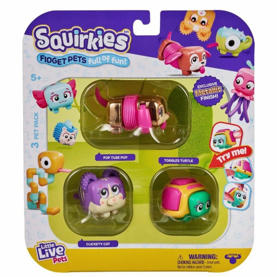 Animal & Pet Dolls | * Little Live Pets Squirkies Series 1 3 Pack Assorted