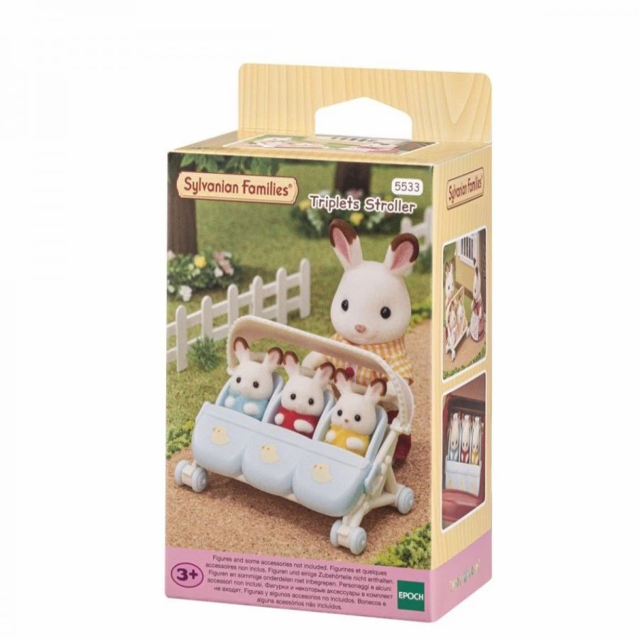 Animal & Pet Dolls | * Sylvanian Families Triplets Stroller