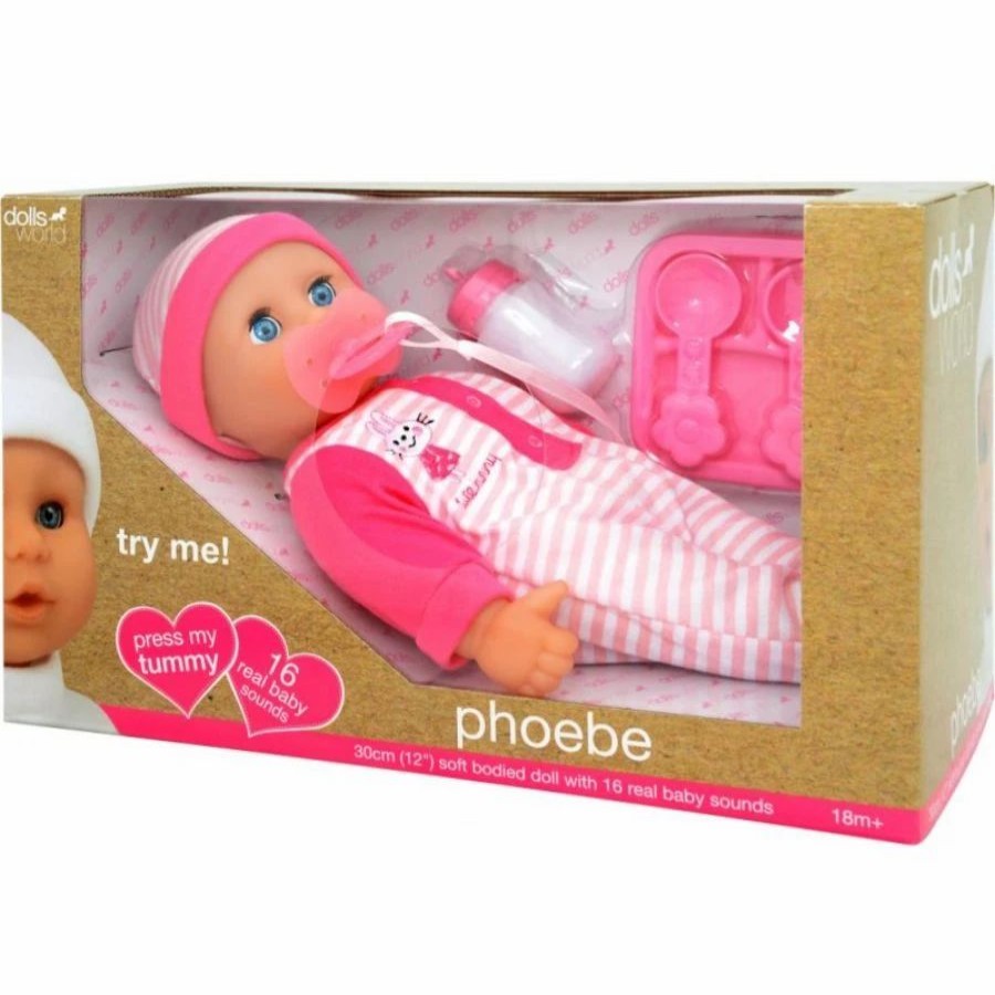 Baby Dolls | * Dolls World Soft Bodied Doll Phoebe With Sounds 30Cm