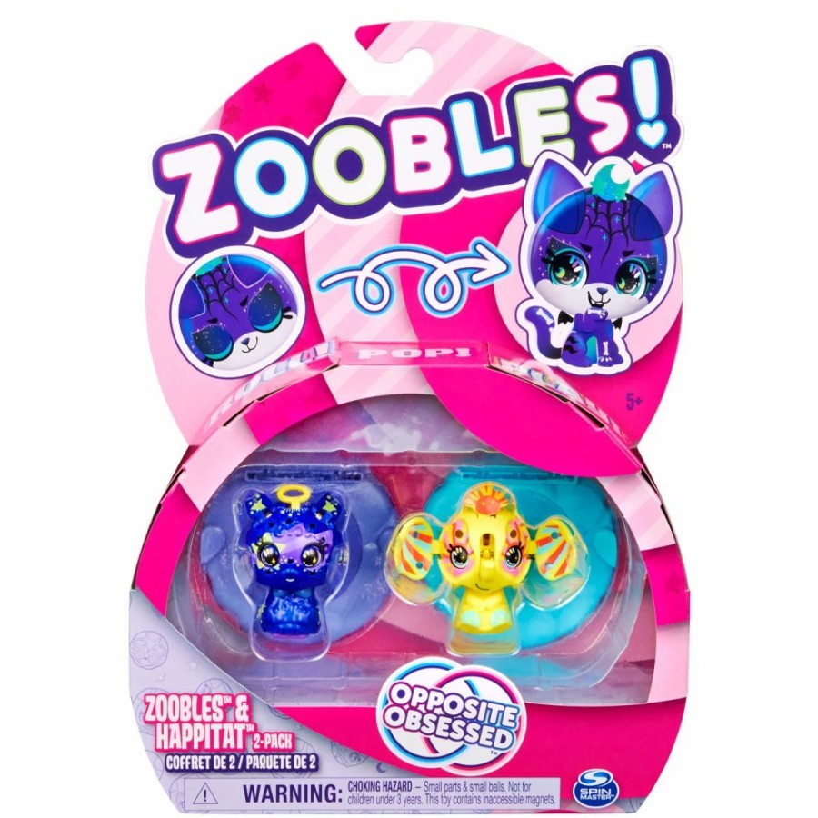 Animal & Pet Dolls | * Zoobles Animal Opposite Obsessed 2 Pack Assorted