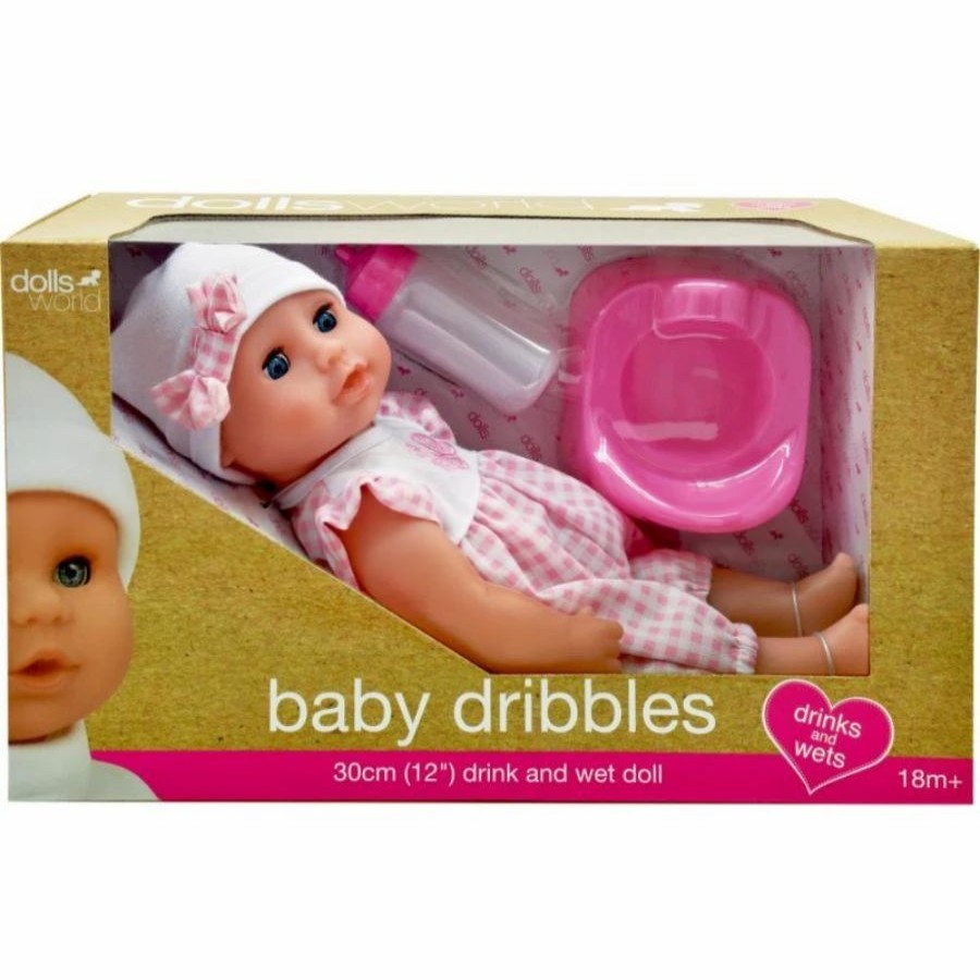 Baby Dolls | * Dolls World Drink & Wet Doll Baby Dribbles 30Cm