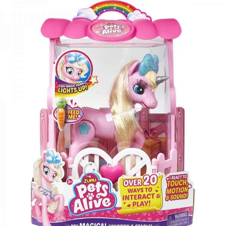 Animal & Pet Dolls | * Zuru Pets Alive Robotic Unicorn & Stable Assorted