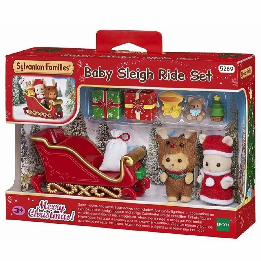 Animal & Pet Dolls | * Sylvanian Families Christmas Baby Sleigh Ride Set